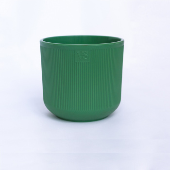 Кашпо пластм. "Росси" 3,1л d верха 170мм h160мм со вставкой Зеленый AMR-3,1-08 ("VipSet") *1/8