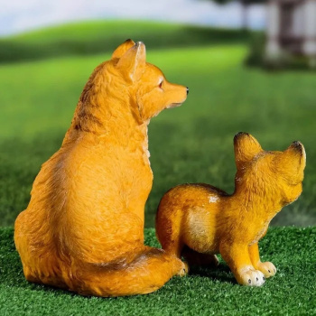 Набор садовых фигур "Лиса с лисенком" 21х30х20см   7640162