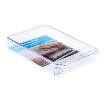 Контейнер д/прод. пластм. (д/холодильника) 200х300х50мм Прозр. с Крышкой М1586 ("М-Пл.") *1/10