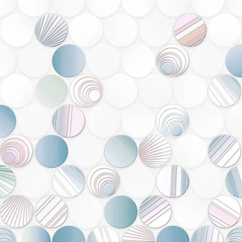 Плитка 50х24.9 см настенная 1.37 м² Alma Ceramica Bolle, белый с голубым Плитка 50х24.9 см настенная 1.37 м² Alma Ceramica Bolle, белый с голубым