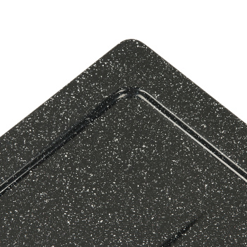 Мойка из искусственного камня прямоугольная черная глянцевая Анастасия Z150Q4 (575х470х215) *1