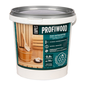 Лак акриловый для бань и саун 0,9 кг PROFIWOOD *1/6/588