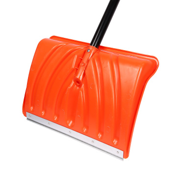 Лопата снегоуб пластик 465*340 с планкой алюм. черенком и V-ручкой "Крепыш" ЦВЕТ *5