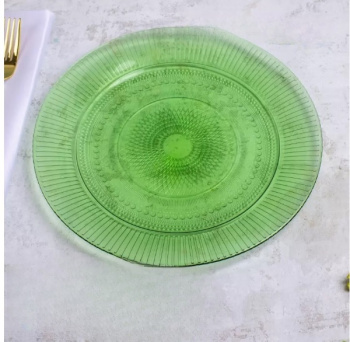 Тарелка стекло Luminarc "Louise Chartreuse" мелк. d25см Зеленый прозрачный O0486 *18