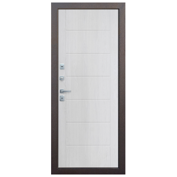 Дверь входная 960х2050х110 мм Ferroni Isoterma, левая, медный антик/астана милки