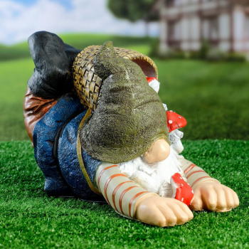 Садовая фигура "Гном упал" 36х21см 6255356