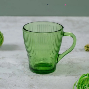 яяяКружка стекло 280мл "Louise Chartreuse" Зеленый прозрачный O0490 "Luminarc" *6