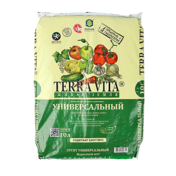 Почвогрунт 10 л универсальный «Живая земля» Terra Vita