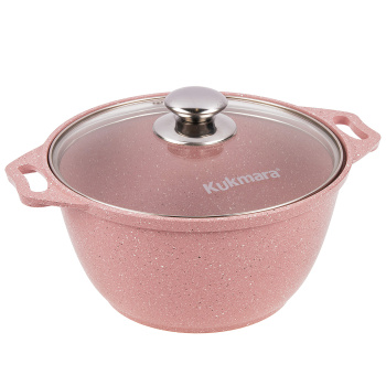 Кастрюля алюм. литая а/приг. Kukmara "Trendy style" Rose 3,0л Ст.кр. к31tsr *1/3