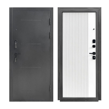 Дверь входная 2050х960х95 мм Форпост Монблан, левая, эмалит белый