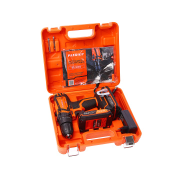 Дрель-шуруповерт 14,4В PATRIOT BR 141ES (2 батареи Li-lon, заряд.за1 час, двух.бита)кейс *1/10