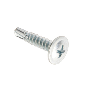 Саморез с прессшайбой 4.2х19 мм BROZEX, наконечник сверло, оцинкованная сталь