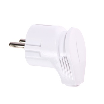 Вилка штепсельная   А105 белая угловая з/к  16А *10/30/300