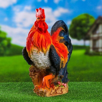 Садовая фигура "Петух андалузский" 46х42х23см   6780525