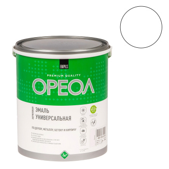 Эмаль акриловая белая матовая 3 кг Ореол *1/4/144