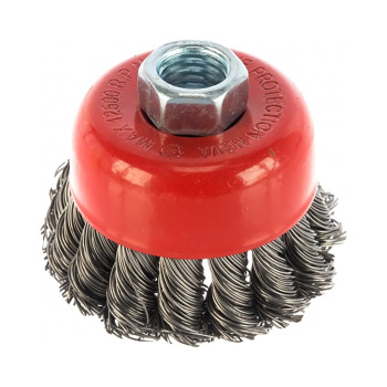 Щетка для УШМ чашка М14 крученая 65мм VIRA