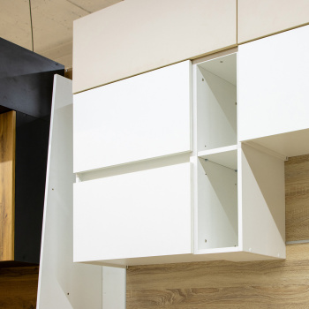 Шкаф навесной 600х676х290 мм BROZEX-WOOD Melissa Горизонт, с двумя дверцами, белый