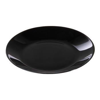 Тарелка стекло "ЛИЛИ" черный 18см десертная V0463 (Luminarc) *12