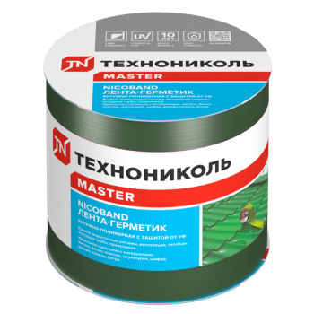 Лента-герметик 3х0.1 м ТехноНиколь Master Nicoband, зеленый