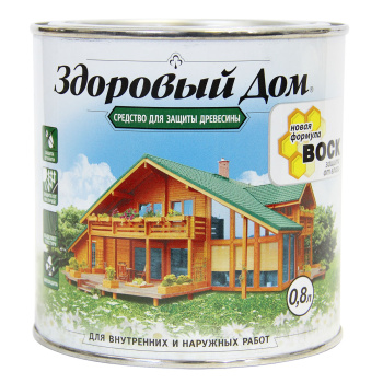 Средство для защиты древесины Дуб Здоровый дом, 0.8 л