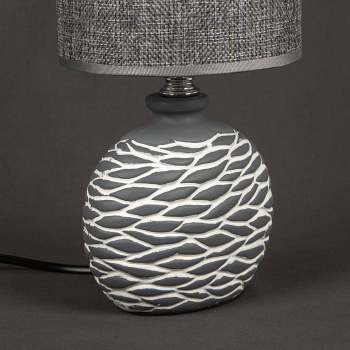 Лампа настольная 98231-0.7-01 GREY (керамика+абажур) *1/18