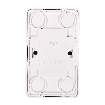 Розетка "Этюд" ОП 2-мест. белая евро с з/к РА16-007б *8/16/96