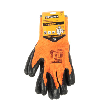 Перчатки рабочие "утепленные" полиэстер, с вспен.латексн.покр. р-р10(XL) PSV040P "Fiberon"12/120 Перчатки рабочие "утепленные" полиэстер, с вспен.латексн.покр. р-р10(XL) PSV040P "Fiberon"12/120