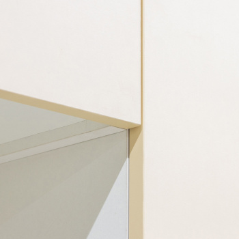 Шкаф навесной 600х676х290 мм BROZEX-WOOD Стиль, с двумя дверцами, белый / светло-бежевый