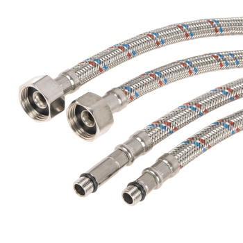 Шланг соединительный к смесителю 60 см нерж.сталь VALFEX М10*18-1/2" уп.2шт  *1/75