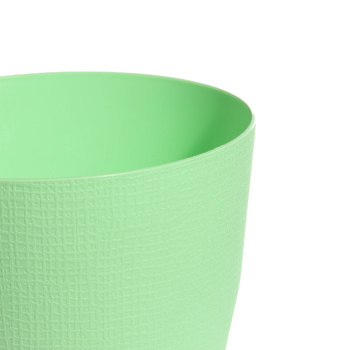 Кашпо пластм. "Le Parterre" 1,4л d верха 150мм h135мм с поддоном Зеленый 203-1 (Tek.A.Tek)*1/24