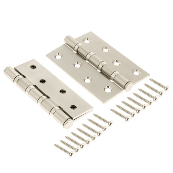 Петля без врезки 100*75*2,5мм НИКЕЛЬ матовый NiS (комплект 2шт.) АПЕКС *1/5/50