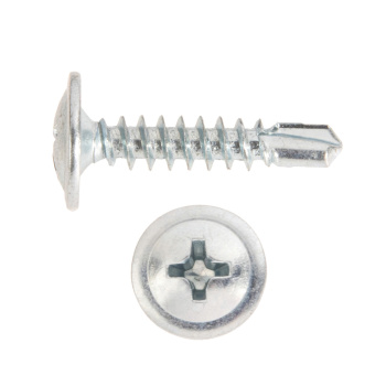 Саморез с прессшайбой 4.2х19 мм BROZEX, наконечник сверло, оцинкованная сталь