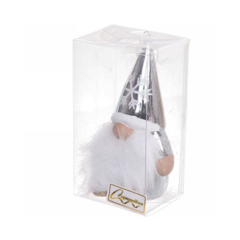 Ёлочная игрушка Весёлый лесовичок 6,5*5,5*13 см, серебро