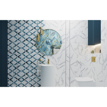 Плитка 40х28 см настенная 1.23 м² Axima Виченца, бело-голубой Плитка 40х28 см настенная 1.23 м² Axima Виченца, бело-голубой