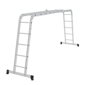 Лестница-стремянка алюм. "трансформер" 4секц. х 5ст., общ.дл.5,4м "Новая высота" 1320405 (СПб) *1 Лестница-стремянка алюм. "трансформер" 4секц. х 5ст., общ.дл.5,4м "Новая высота" 1320405 (СПб) *1