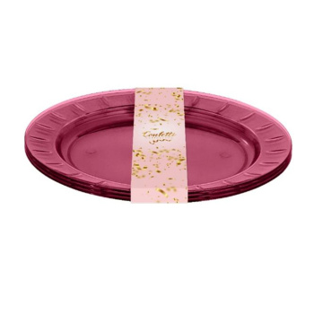 Тарелка пластм. мелкая д.200мм "Confetti " Кокт.вишня КОМ-Т 4шт. артSE300612595("Sugar Spice")*1/12