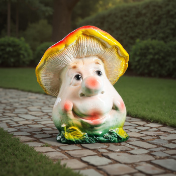 Садовая фигура "Гриб с лицом" 23см  4237585