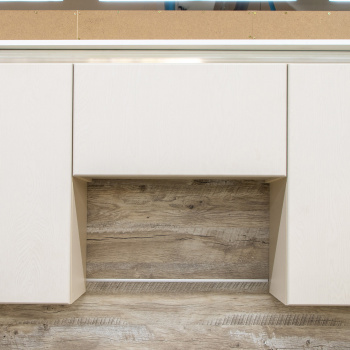 Шкаф навесной 600х338х290 мм BROZEX-WOOD Эрика, для вытяжки, с дверцей, светло-бежевый / ясень капучино софт