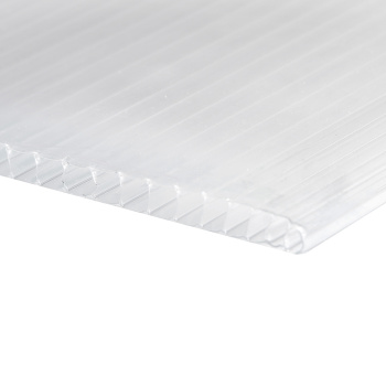 Поликарбонат 6 мм сотовый Полилайн, 2.1х6 м, 0.78 кг/м², прозрачный