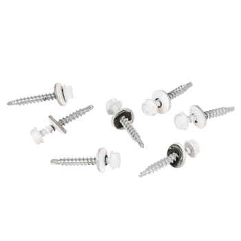 Саморезы кровельные BROZEX пакет 4,8*35 (10шт) RAL 9003 белый *10/100