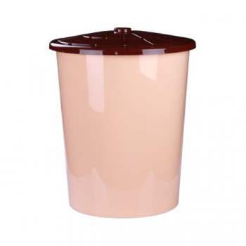 Бак пластм.100л с крышкой д.58см, выс.65см Бежевый М3469 (ЗПИ "Альтернатива") *1/3