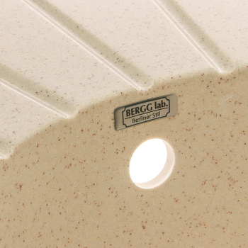 Мойка из искусственного камня овальная бежевая глянцевая Касандра Z110Q2 (730*450*210) *1