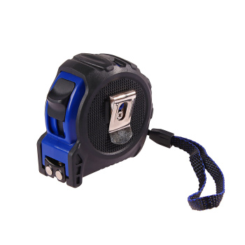 Рулетка 5м х19мм резино-пластик. корпус стальная лента фиксатор магнит арт.2501619 T4P *1/12/120