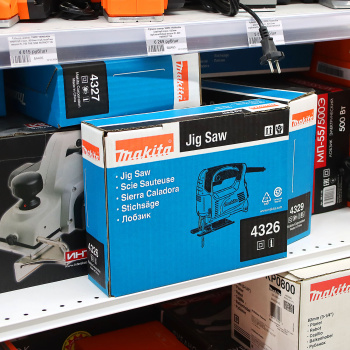 Лобзик электр.450Вт MAKITA 4326 (65мм, 500-3100х/мин,маятник.ход,короб.) *1/5 Лобзик электр.450Вт MAKITA 4326 (65мм, 500-3100х/мин,маятник.ход,короб.) *1/5