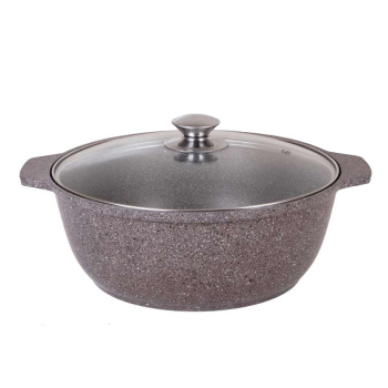 Кастрюля алюм. литая а/приг. Kukmara "Мраморная" кофейн "жаровня" 4,0л Стекл.кр. жмк42а (Кукмор)*1/4 Кастрюля алюм. литая а/приг. Kukmara "Мраморная" кофейн "жаровня" 4,0л Стекл.кр. жмк42а (Кукмор)*1/4