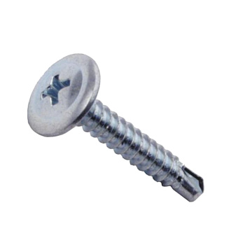 Саморез с прессшайбой 4.2х19 мм BROZEX, наконечник сверло, оцинкованная сталь