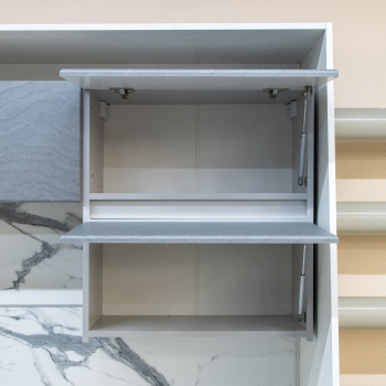 Шкаф навесной 600х676х290 мм BROZEX-WOOD GreyWind Горизонт, с двумя дверцами