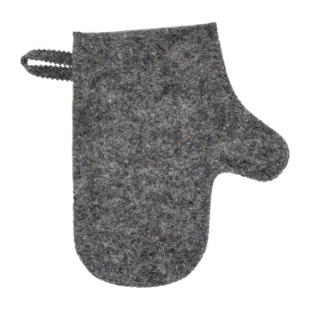 Рукавица банная "Hot Pot", серая, шерсть 70%, п/э 30% (41341) *1/20 Рукавица банная "Hot Pot", серая, шерсть 70%, п/э 30% (41341) *1/20