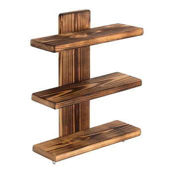 Полка настенная, трёхъярусная, 40х28х12 см, обожжённая сосна "Банные штучки" в кор./2