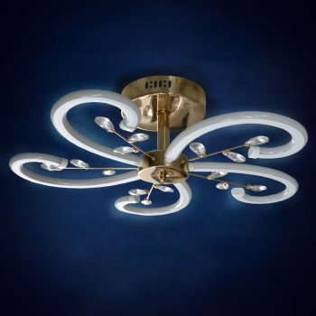 Люстра Verner Lighting YT198/5, 100 Вт, 3000-6500 K, пульт д/у, цвет золото